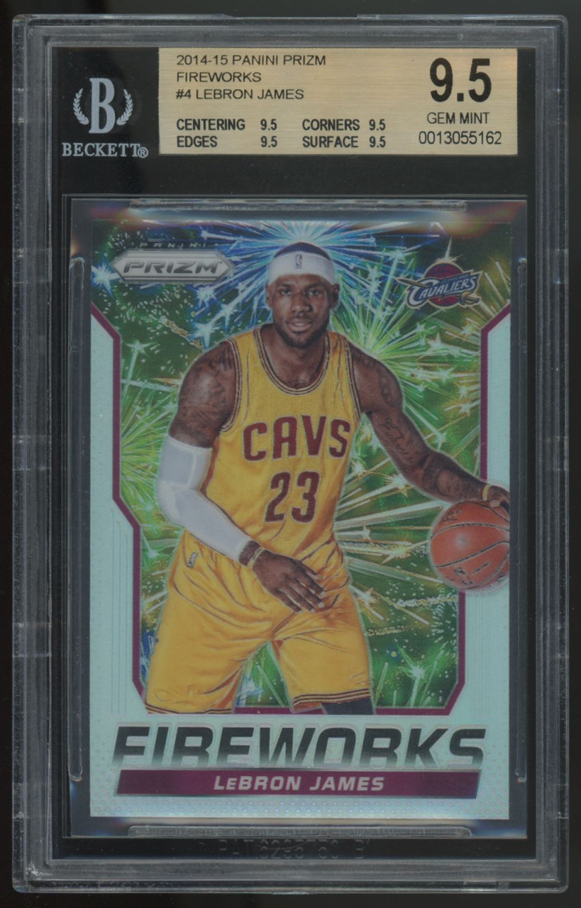 Lebron James Fireworks Prizm BGS 9.5
