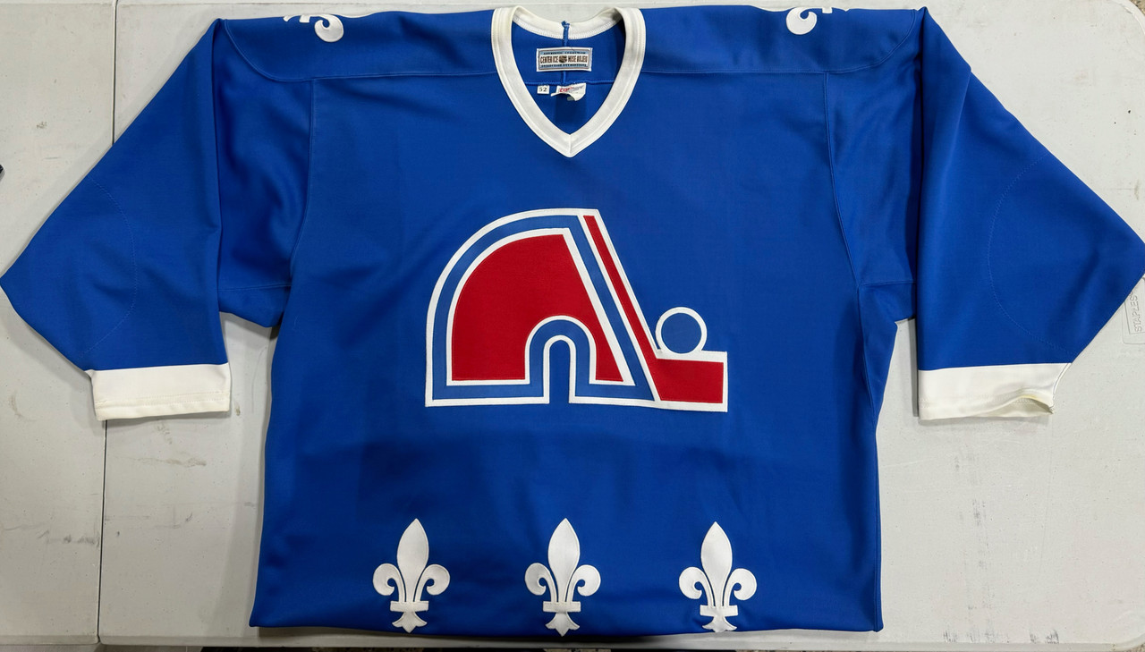 CCM Center Ice Quebec Nordiques Authentic Hockey Jersey Blue Size
