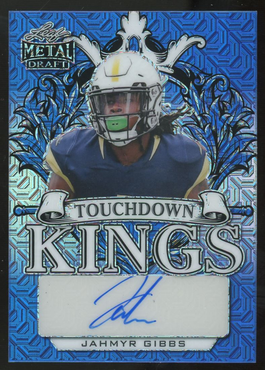 2022 Leaf Metal Draft Jahmyr Gibbs Touchdown Kings Auto /15