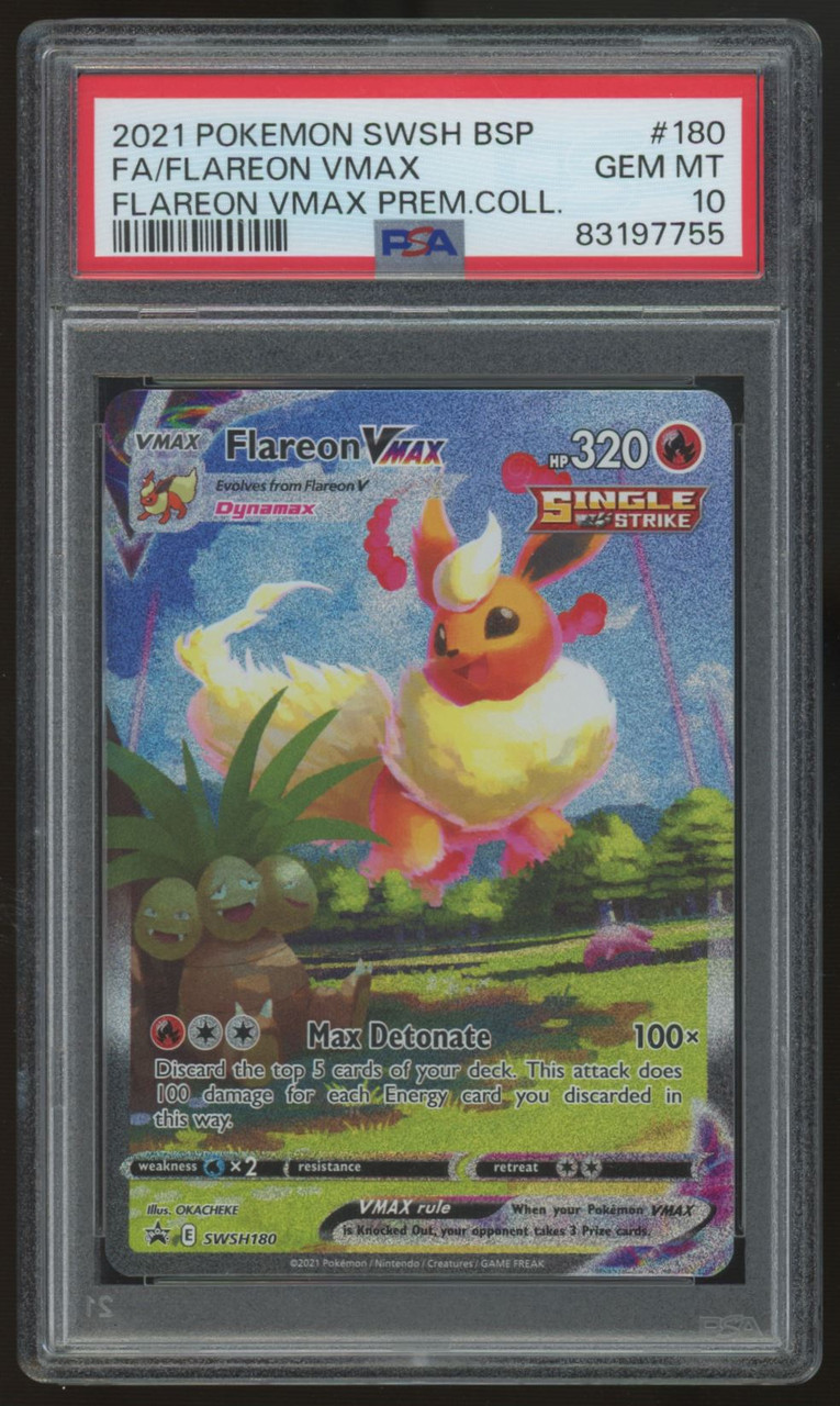 2021 Pokemon Flareon VMAX Premium Collection Promo #180 PSA 10