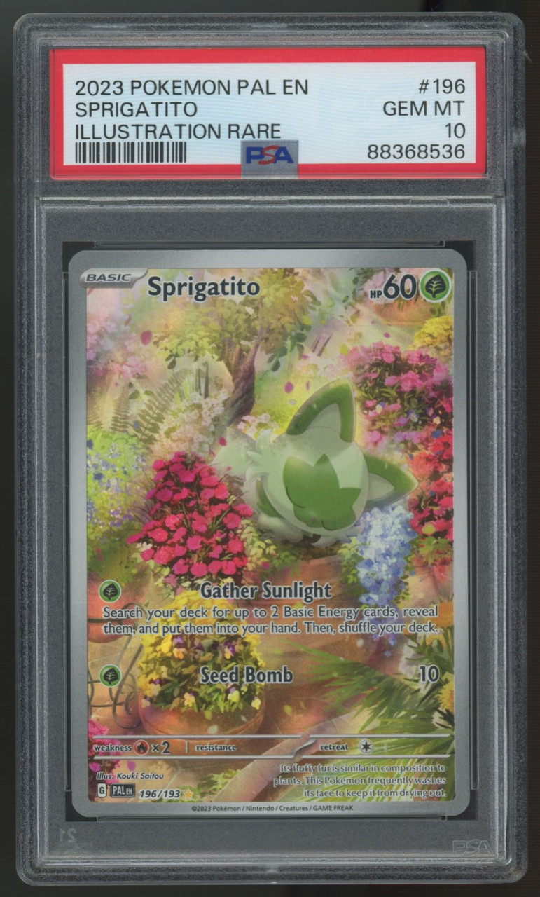 2023 Pokemon Sprigatito Paldea Evolved Illustration Rare #196 PSA