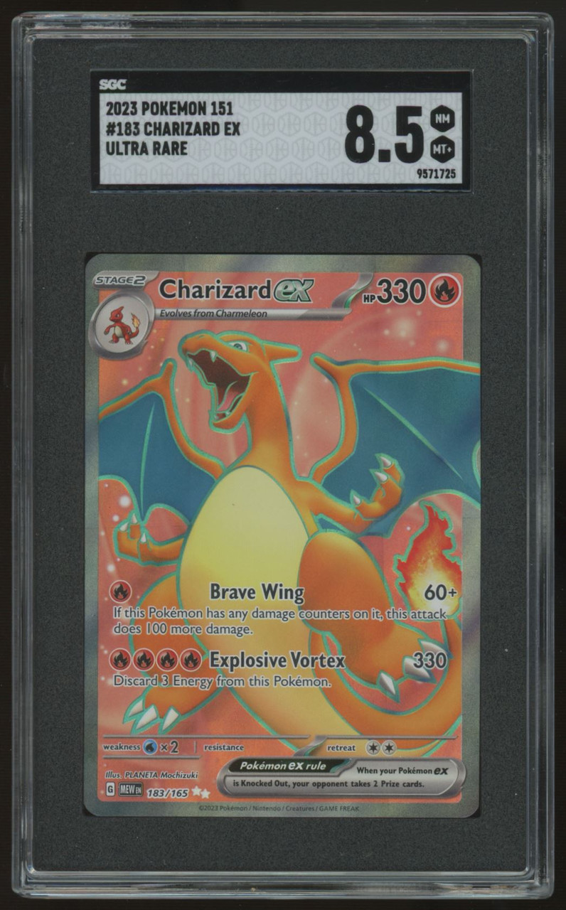 2023 Pokemon Charizard ex 151 Ultra Rare #183 SGC 8.5