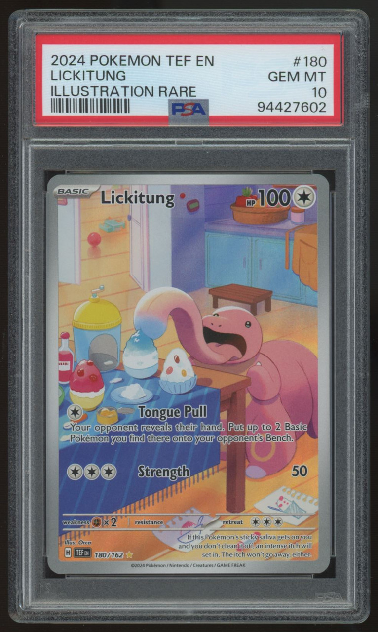 2024 Pokemon Lickitung Temporal Forces Illustration Rare #180 PSA