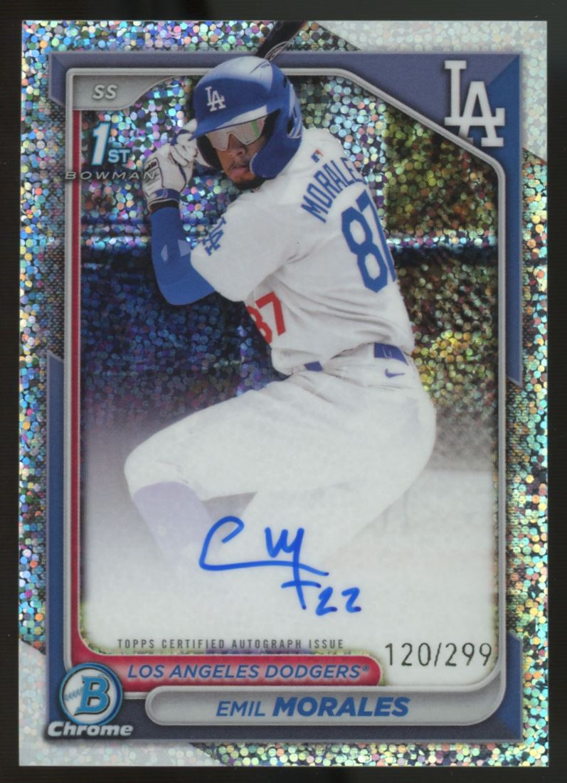 2024 Bowman Chrome Emil Morales 1st Auto Speckle /299 #CPA-EM 