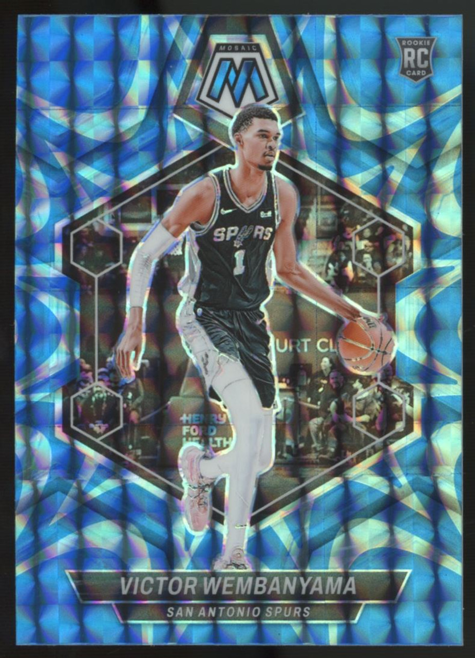 2023-24 Mosaic Victor Wembanyama RC Blue Reactive #238 