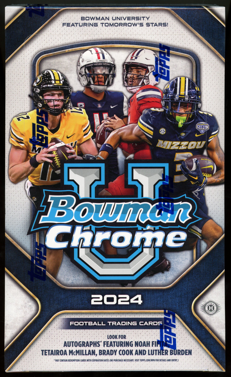 2024 Bowman University Chrome Football Hobby Box Legends Fan Shop