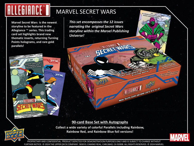 2024 Upper Deck Marvel Allegiance Secret Wars 1984 Hobby Box