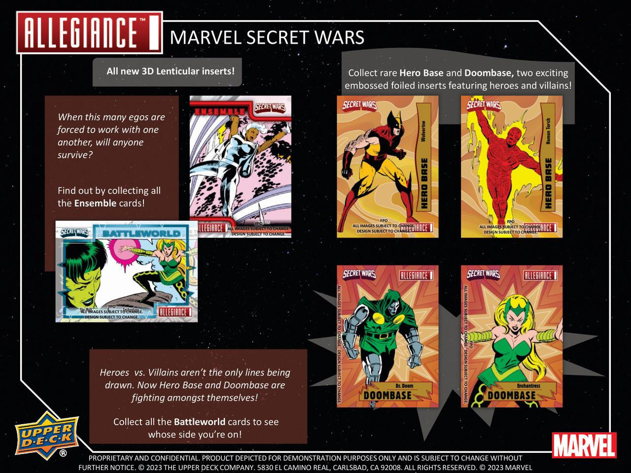 2024 Upper Deck Marvel Allegiance Secret Wars 1984 Hobby Box