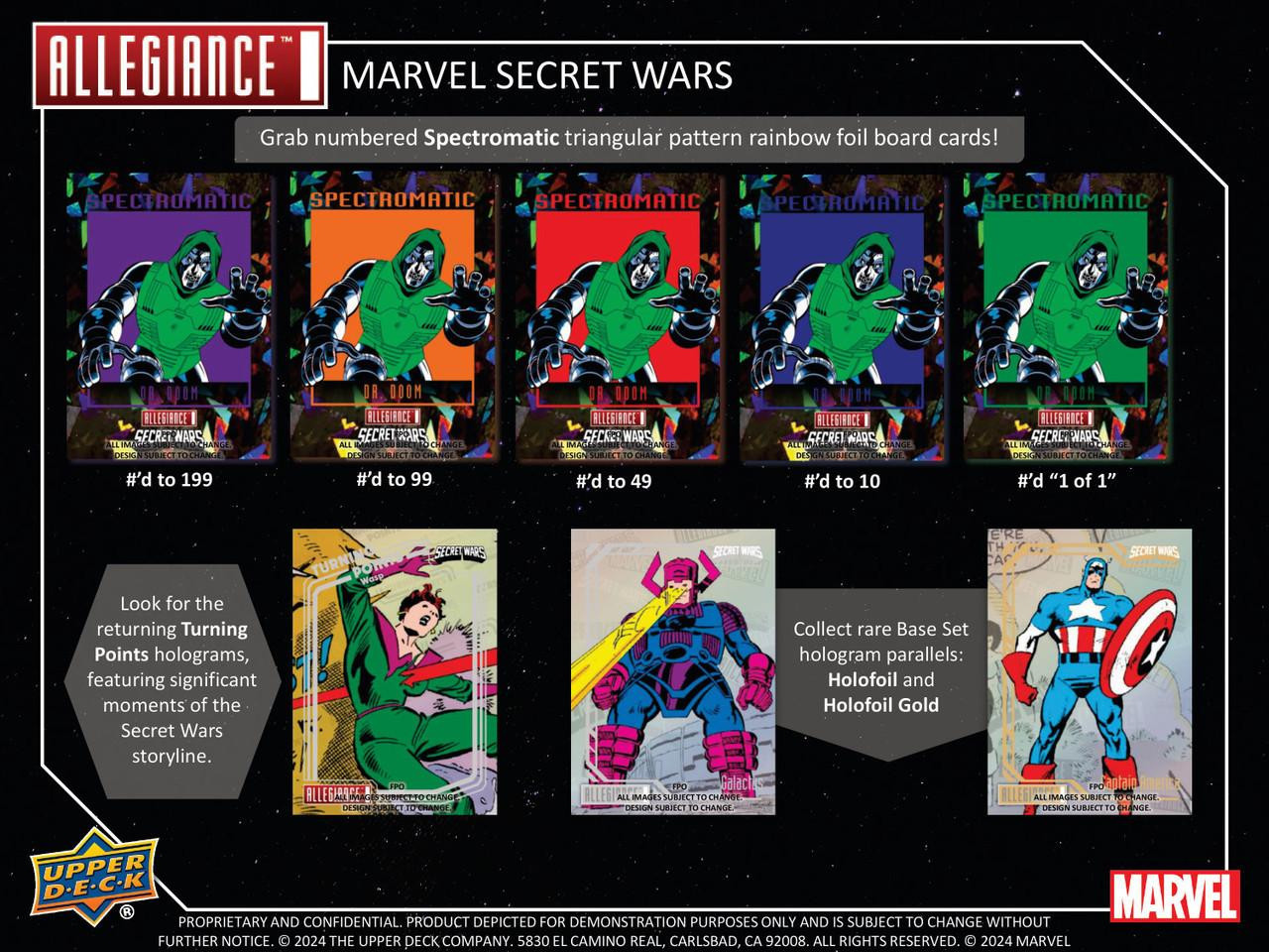 2024 Upper Deck Marvel Allegiance Secret Wars 1984 Hobby Box