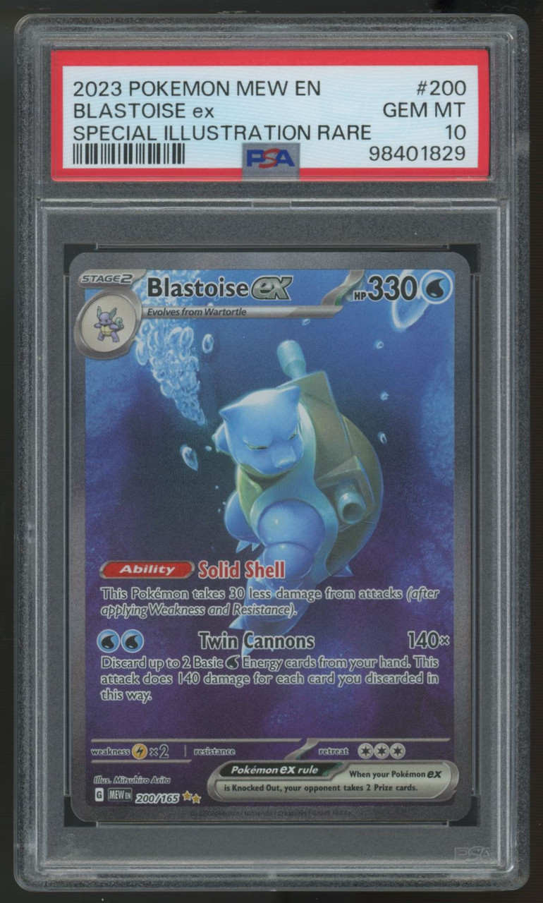 2023 Pokemon Blastoise ex 151 Special Illustration Rare #200 PSA