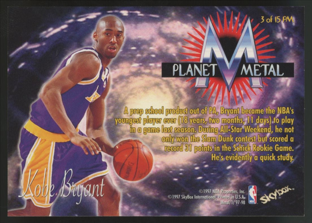 NBA97-98 Sky Box METAL Planet Metal 3of15 PM Kobe Bryant