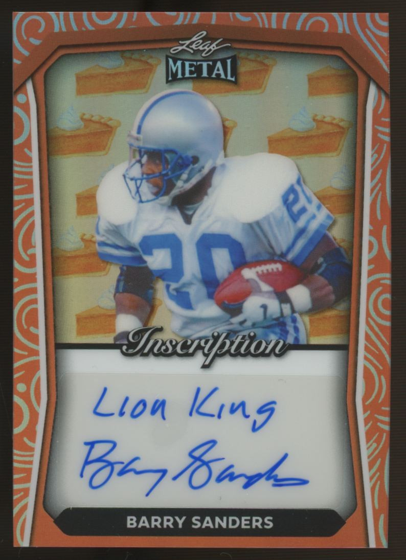 2024 Leaf Metal Barry Sanders Inscription Auto Lion King /3 #TI 