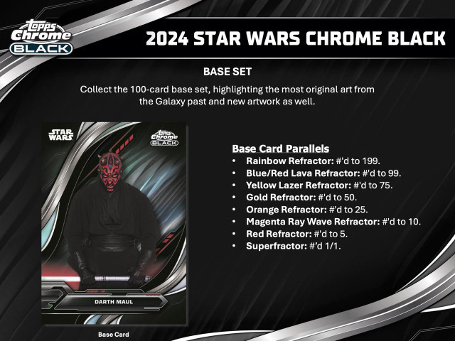 2024 Topps Star Wars Chrome Black Hobby Box - Legends Fan Shop