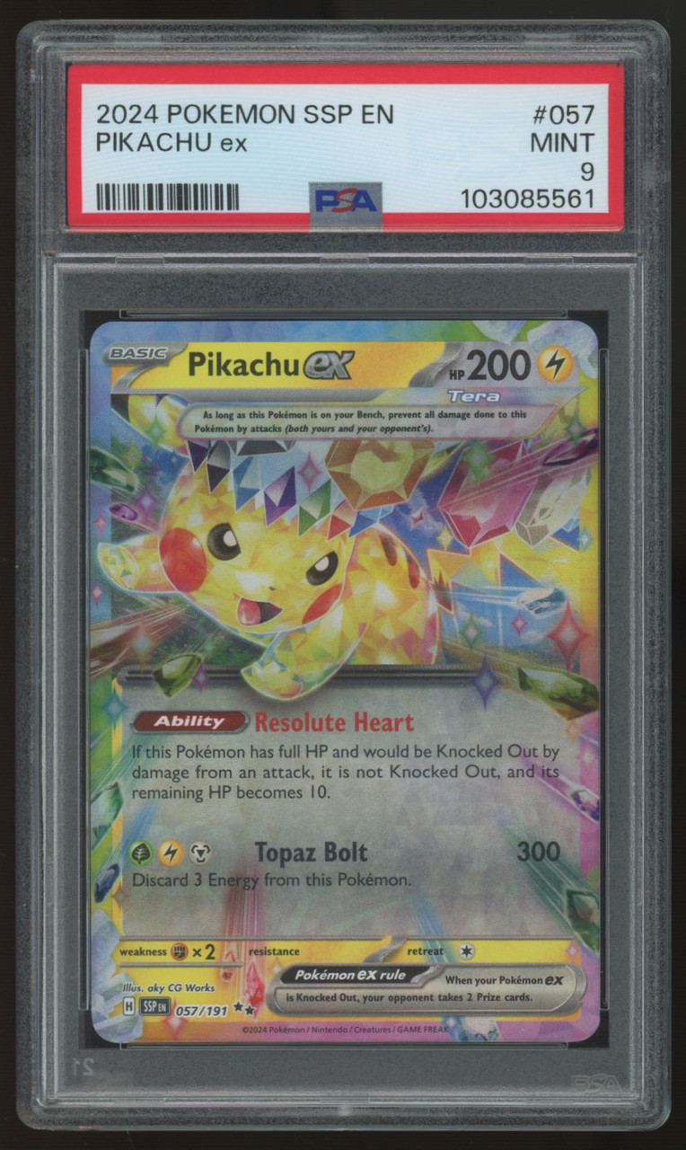 2024 ピカチュウ ex UR PSA 9 PSA 9 Pikachu ex UR 136/106 Super Electric Breaker sv8
