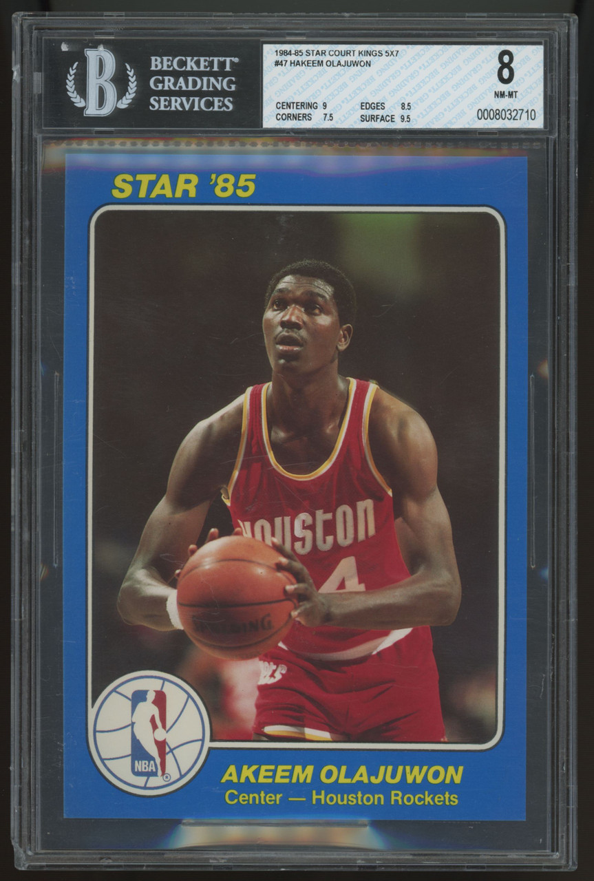 その他 star85 akeem olajuwon RC!!! 1985 Star All Rookies #1 Akeem Hakeem Olajuwon Houston Rockets HOF