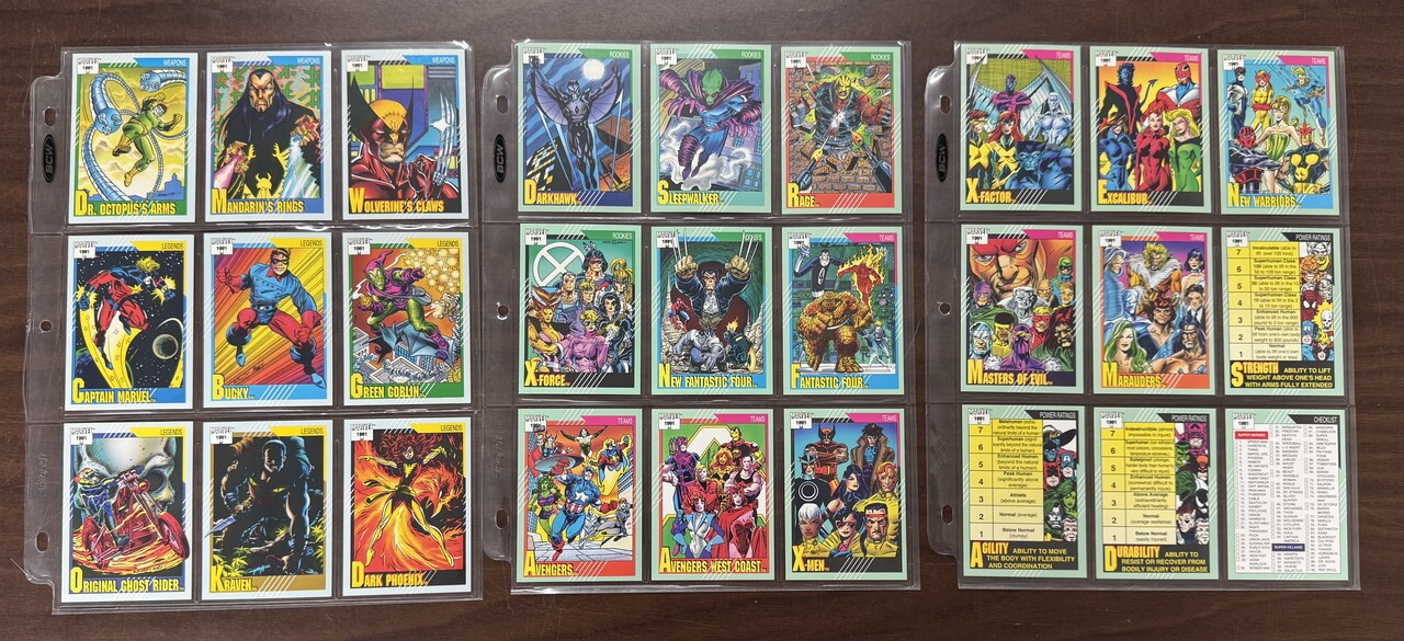 MARVEL 1991 トレーディングカード全162種