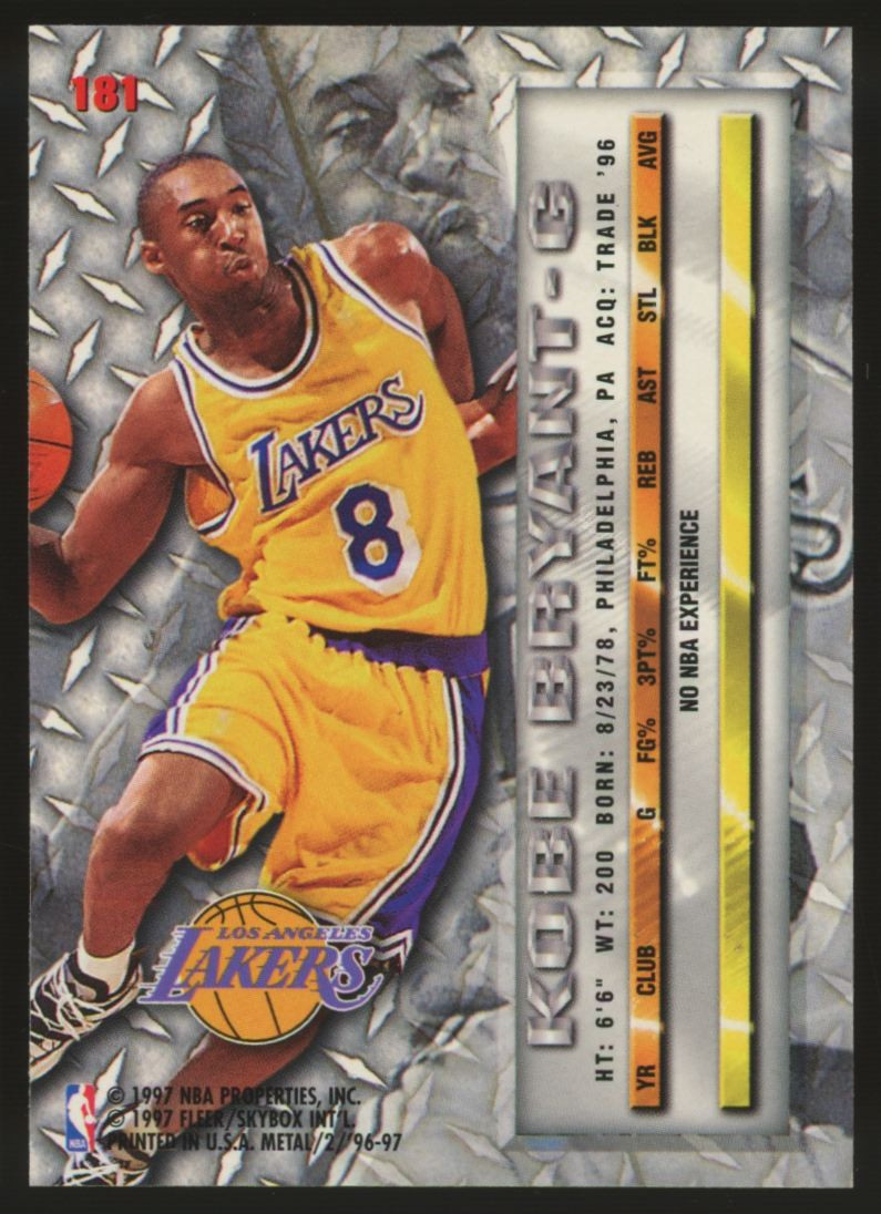 FLEER METAL 96-97 Kobe Bryant コービー・ブライアント METAL EDGE