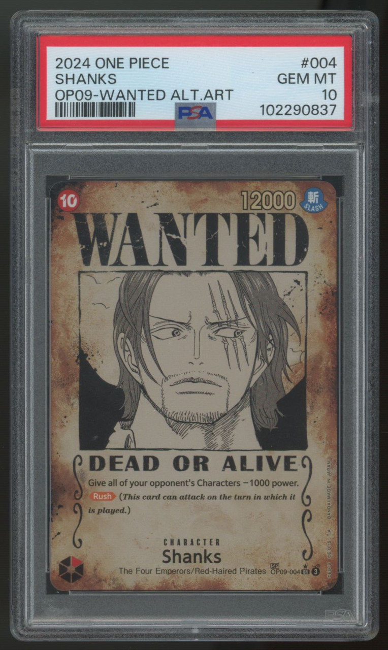 2024 ワンピース シャンクス PSA 10 PSA 10 Shanks OP09-004 Manga ALT ART Emperors 2024 One Piece