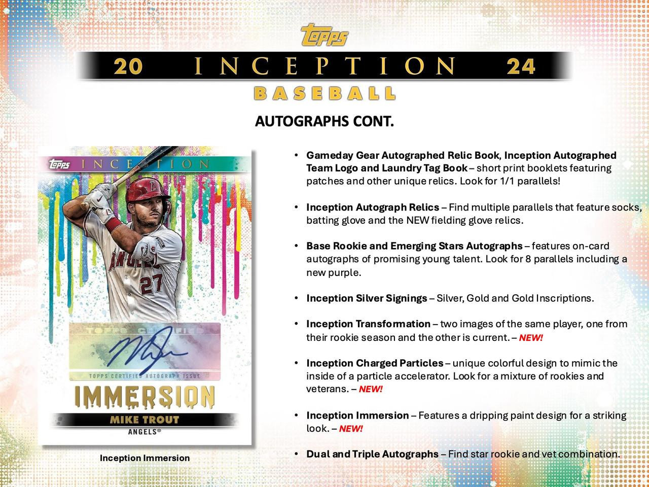 2024 Topps Inception Baseball Hobby Box - Legends Fan Shop