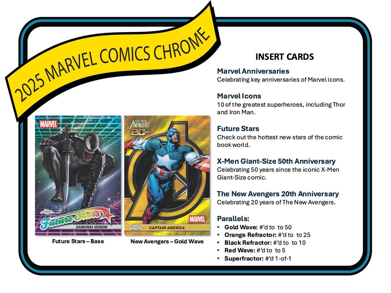 2025 Topps Marvel Comics Chrome Hobby Box - Legends Fan Shop