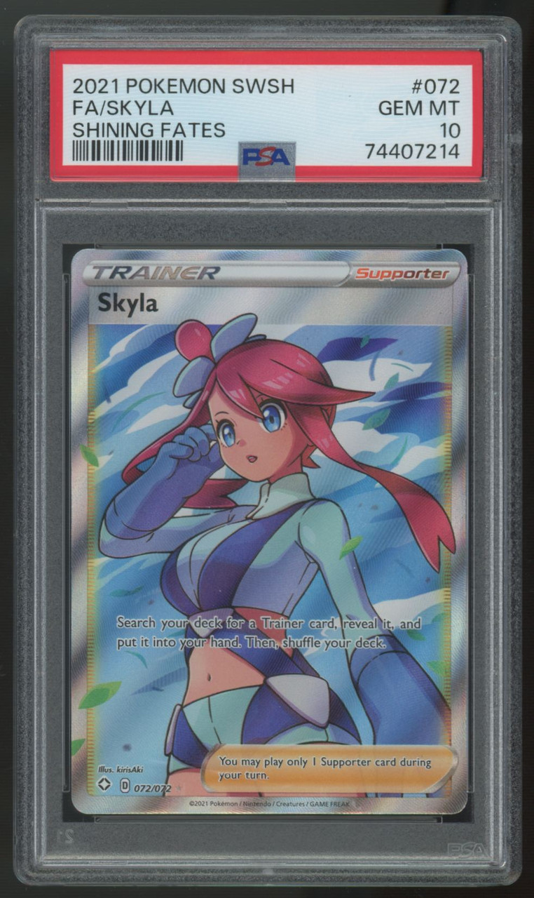 2021 Pokemon Skyla Shining Fates Full Art #072 PSA 10 - Legends