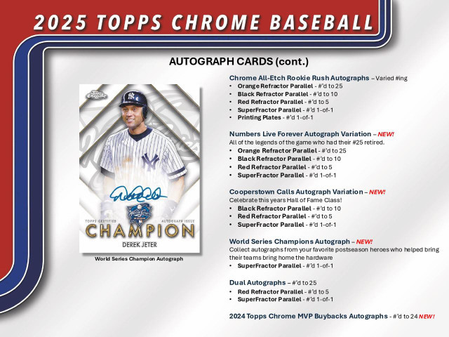 2025 Topps Chrome Baseball Jumbo Hobby Box - Legends Fan Shop