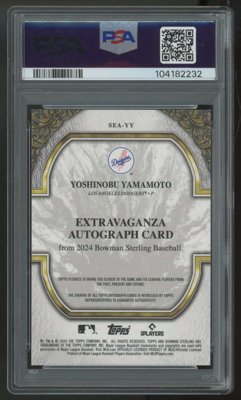Topps - 75枚限定 Bowman Sterling 山本由伸 PSA 9 2024 Bowman Sterling - Yoshinobu Yamamoto #RA-YY for sale | eBay