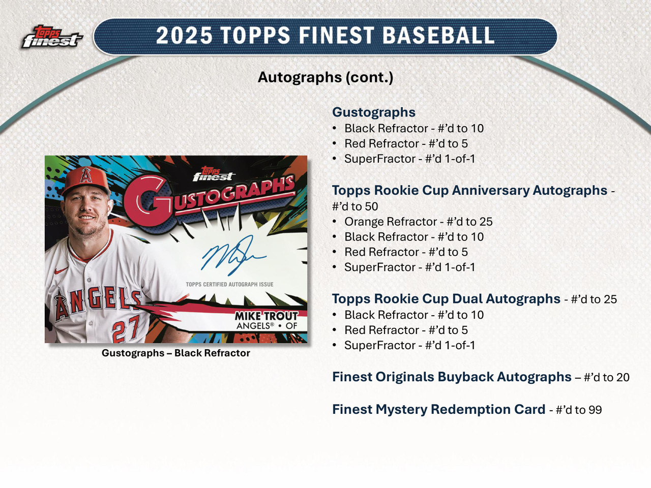 2025 Topps Finest Baseball Hobby Box - Legends Fan Shop