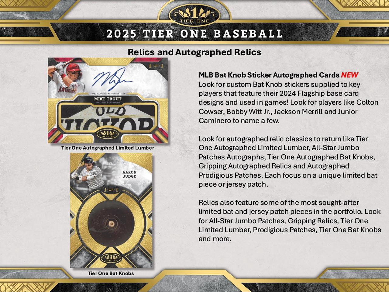 2025 Topps Tier One Baseball Hobby Box - Legends Fan Shop
