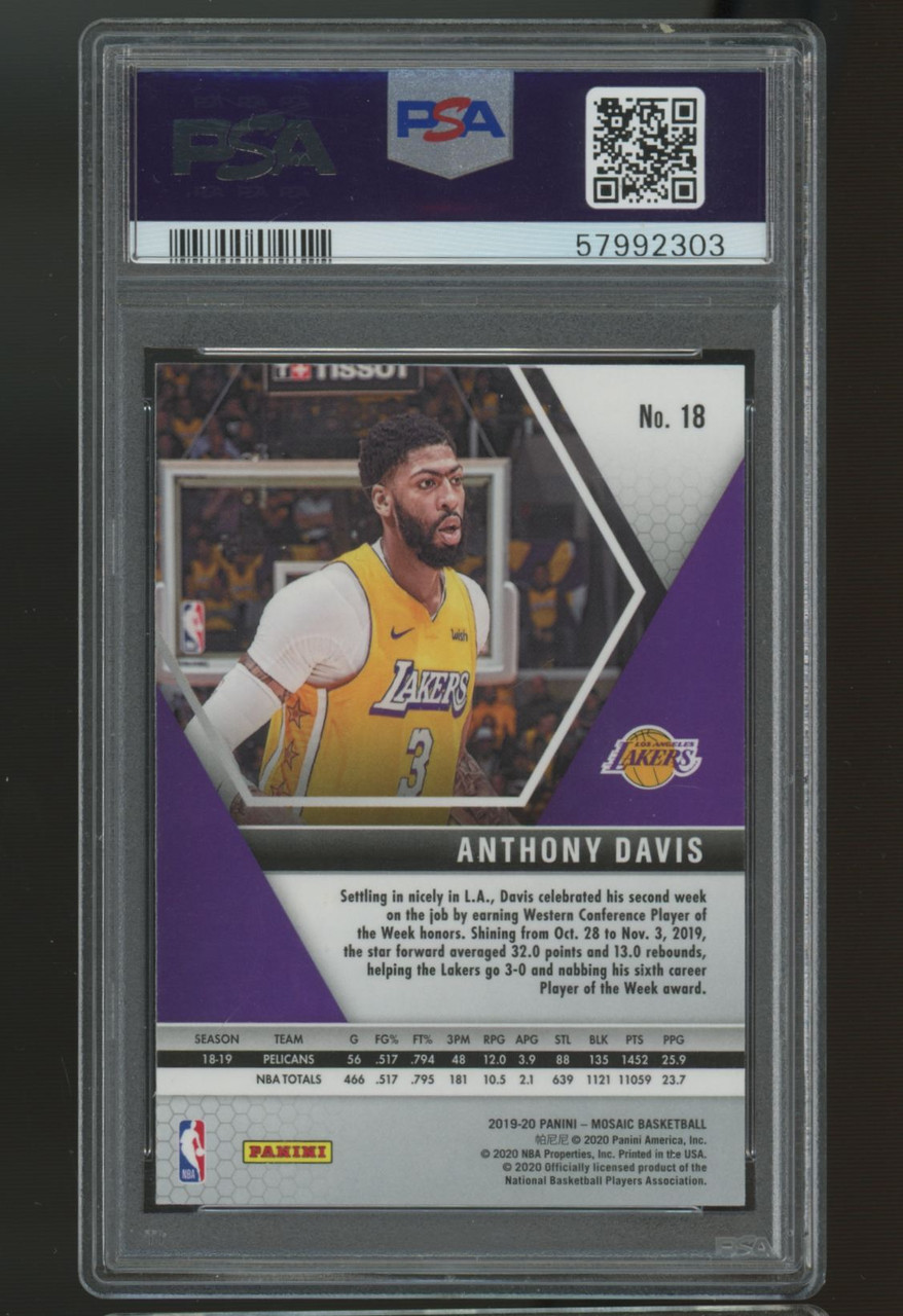 その他 2019 PANINI NBA ANTHONY DAVIS PSA10 2019/20 Mosaic Anthony Davis #18 PSA 10 - Legends Fan Shop