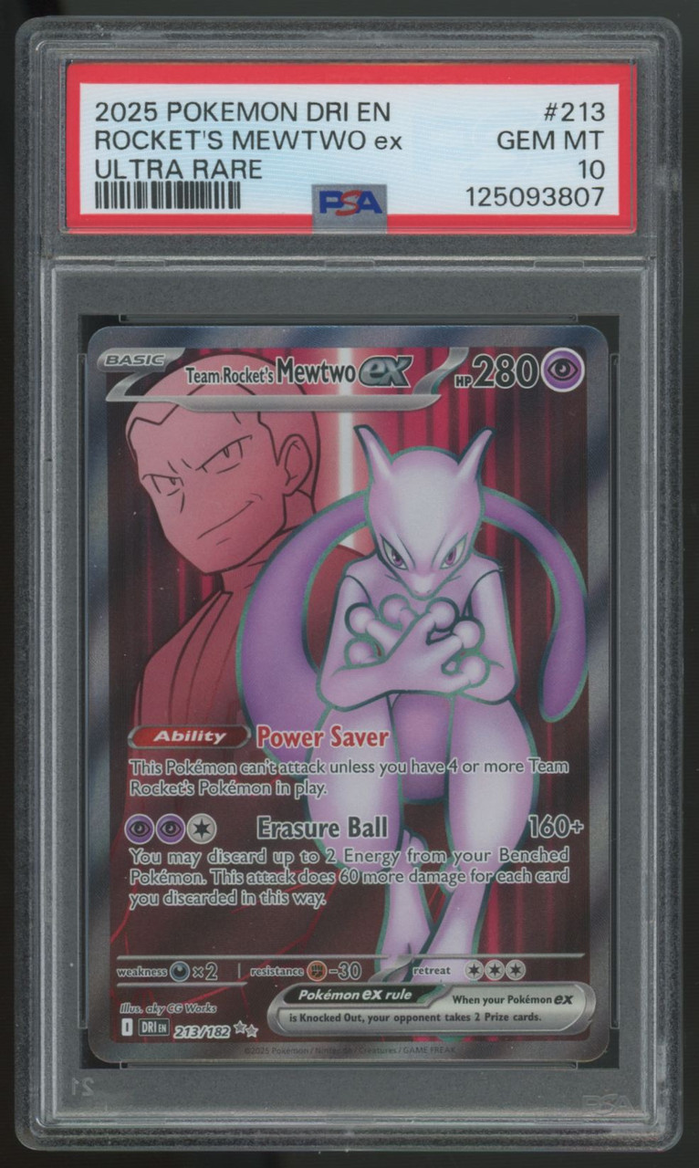 2025 Pokemon Rocket's Mewtwo ex Destined Rivals Ultra Rare #213