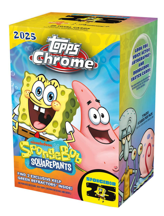 2025 Topps Chrome Spongebob Squarepants 25th Anniversary Blaster