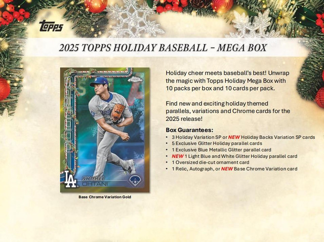 2025 Topps Baseball Holiday Mega Box - Legends Fan Shop
