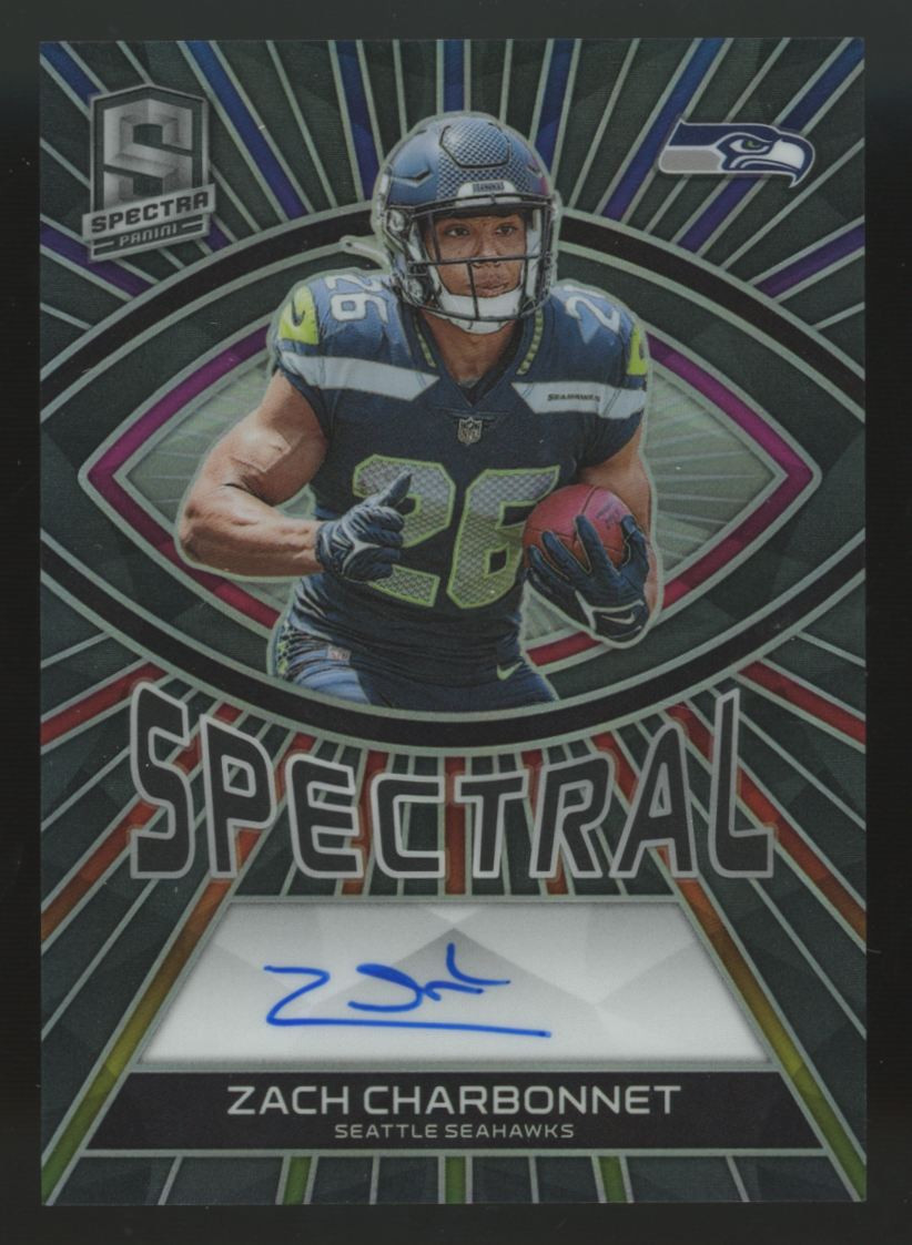 2023 Panini Spectra Zach Charbonnet RC Spectral Auto /149