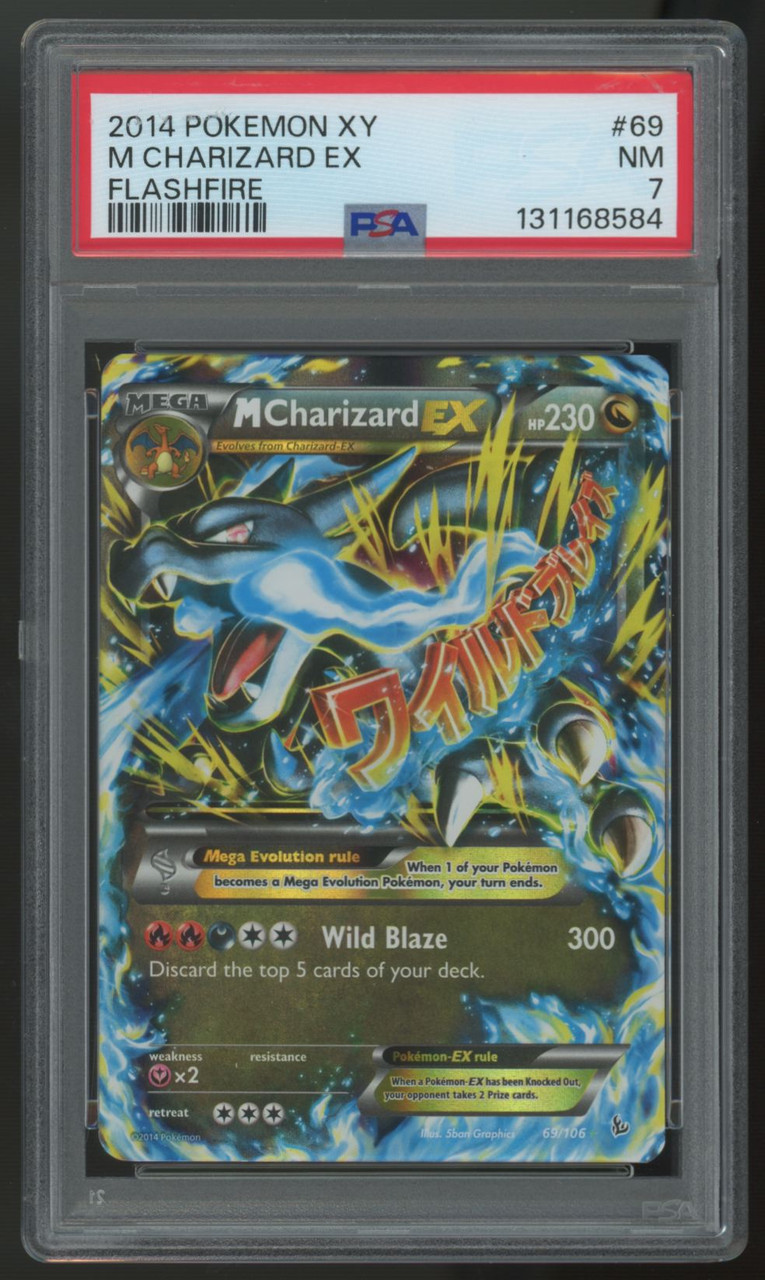 2014 Pokemon M Charizard EX Flashfire Holo #69 PSA 7 - Legends Fan