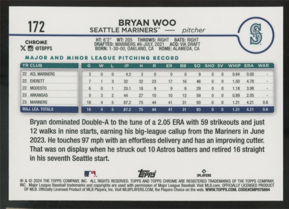 topps　chrome　シリアルナンバー楠本 topps chrome シリアルナンバー楠本 Yoshinobu Yamamoto 2024 Topps