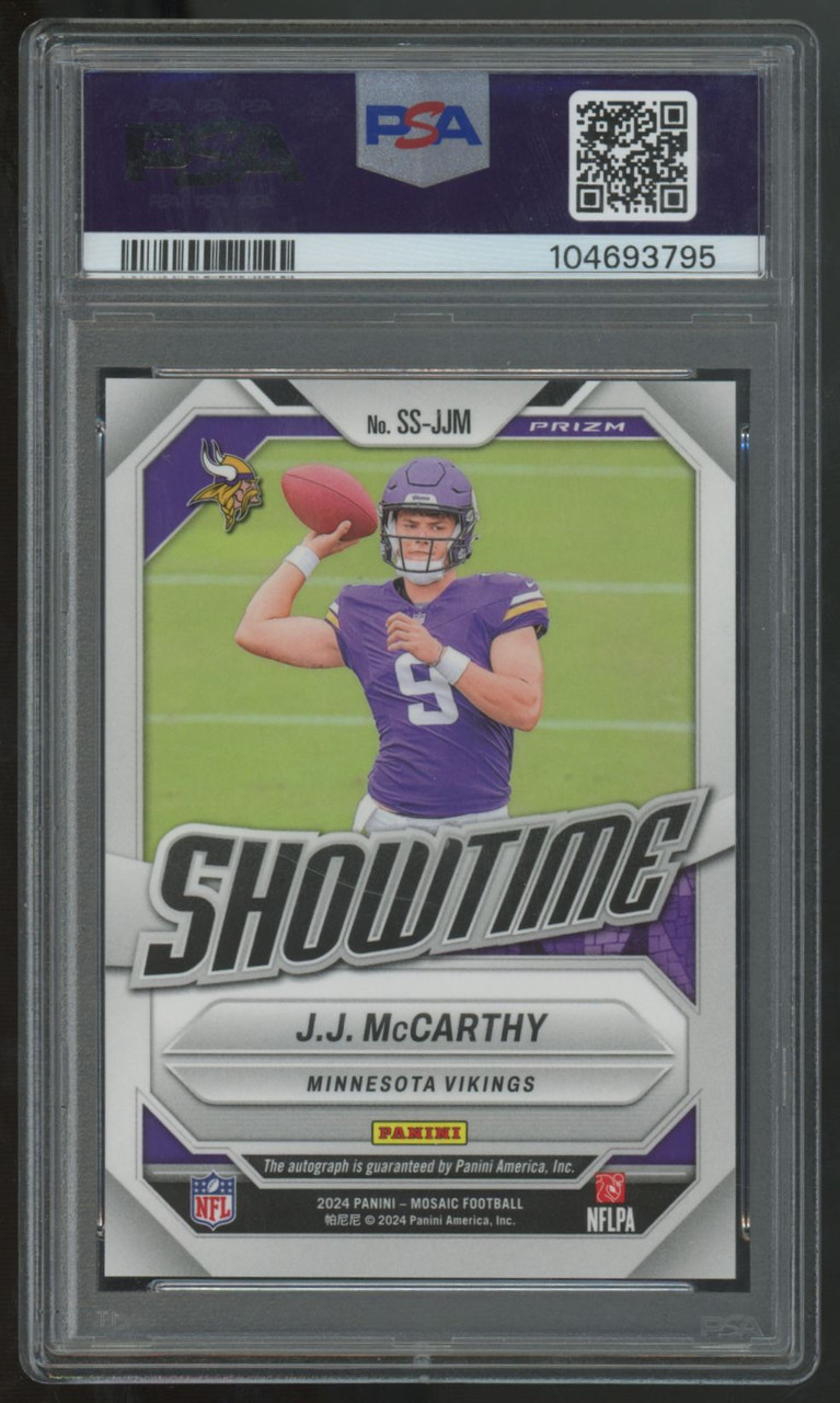 2024 Panini Mosaic J.J. McCarthy RC Showtime Signature Auto #SS