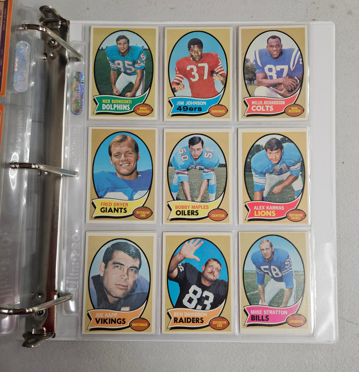 1970 Topps Football Complete Set EX-NM - Legends Fan Shop