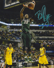 Branden Dawson Michigan State Spartans NCAA 11x14" Autographed Photo (Matte Finish) - Dunk