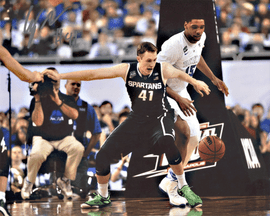 Colby Wollenman Posting Up Against Jahlil Okafor Autographed 8x10 Photo