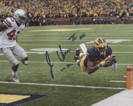 Jehu Chesson Autographed Inscribed 11x14 Photograph - Dive