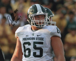 Brian Allen Michigan State Spartans Center Signed Auto 8x10 Photo #65 Go Green!