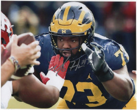 Maurice Mo Hurst Jr. UM University Michigan Autographed Signed 8x10 Photograph