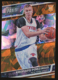 2016 Panini National NSCC VIP Orange Pulsar Cracked Ice #14 Kristaps Porzingis #4/25 Knicks RC