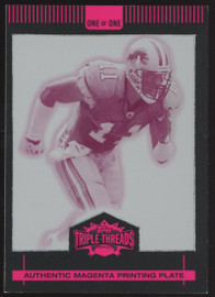 2007 Topps Triple Threads Printing Plate Magenta #60 Roy Williams #1/1 Lions