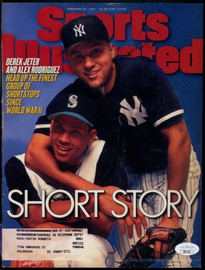 Derek Jeter Autographed Sports Illustrated Cover Page Feb 1997 JSA Authentic