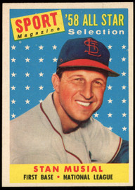 1958 Topps Stan Musial AS #476 EX/MT