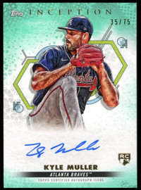 2022 Topps Inception Kyle Muller Aqua Auto RC /75 #BRES-KM