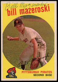 1959 Topps Bill Mazeroski #415 Auto JSA