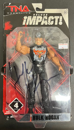 2010 Jakks TNA Deluxe Impact Hulk Hogan Signed Wrestling Figure In Box JSA